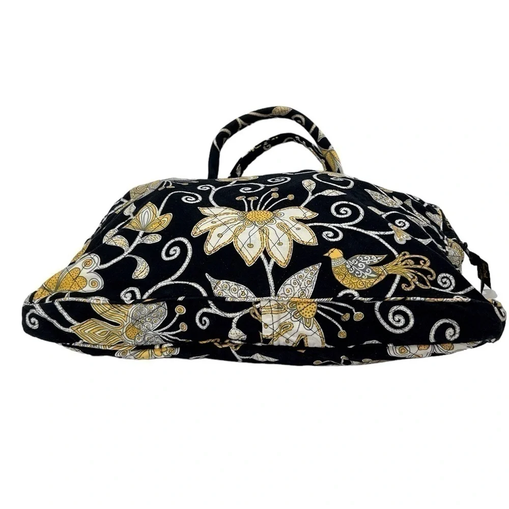 Vera Bradley Laptop/Tech Case Yellow Bird lack/Yellow/White EUC